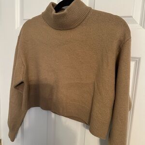 Wilfred mock neck cropped sweater